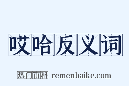 哎哈反义词是什么意思的图片
